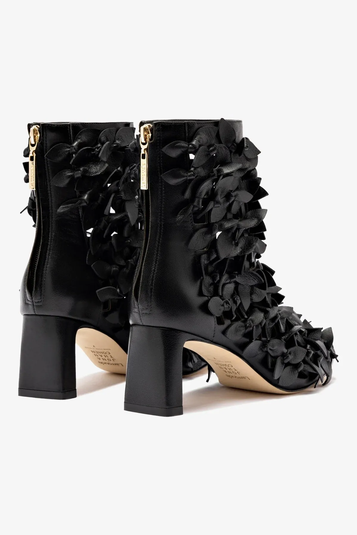 Larroudé x Jonathan Cohen Alexis Bootie In Black Leather