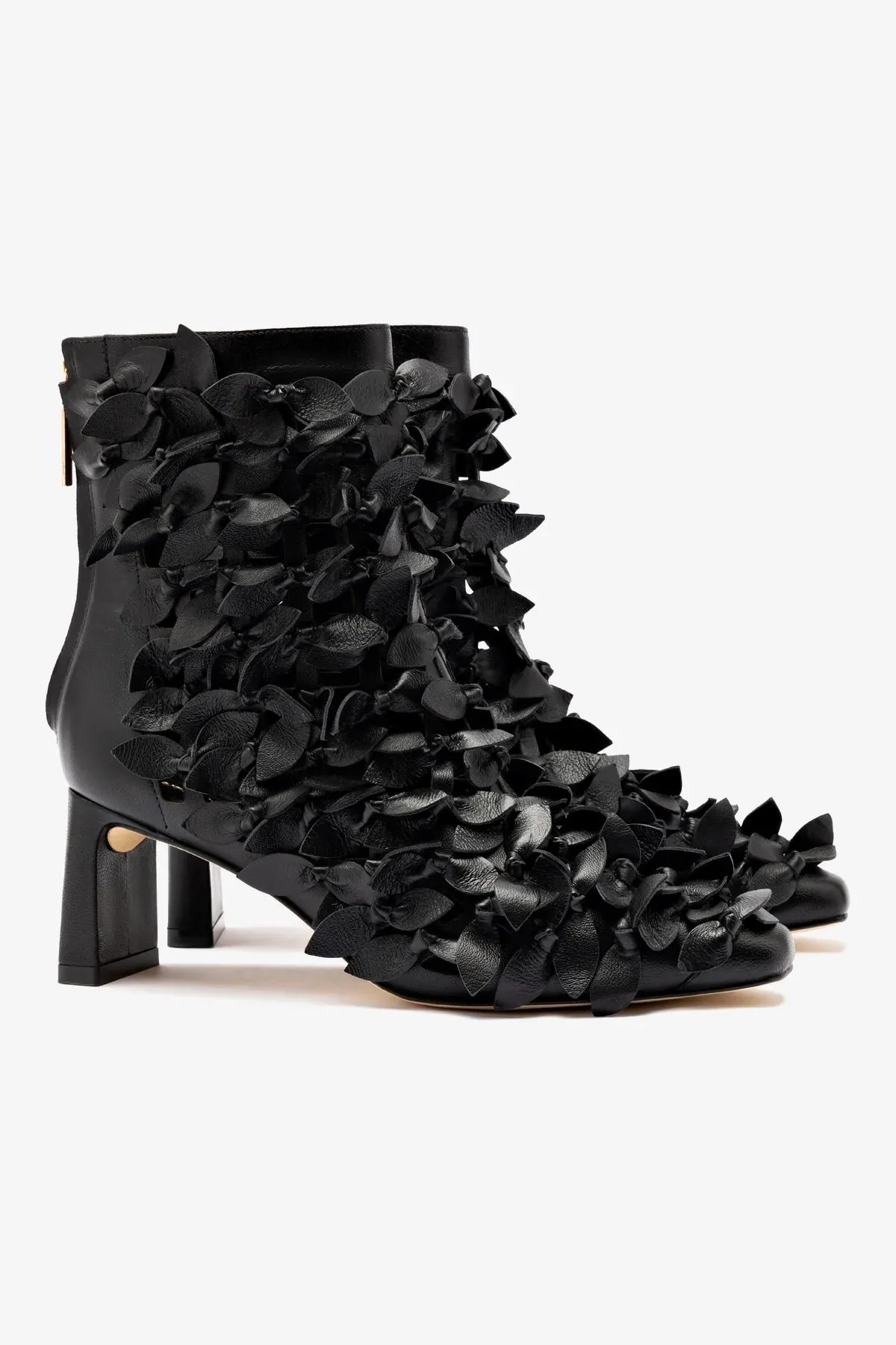 Larroudé x Jonathan Cohen Alexis Bootie In Black Leather