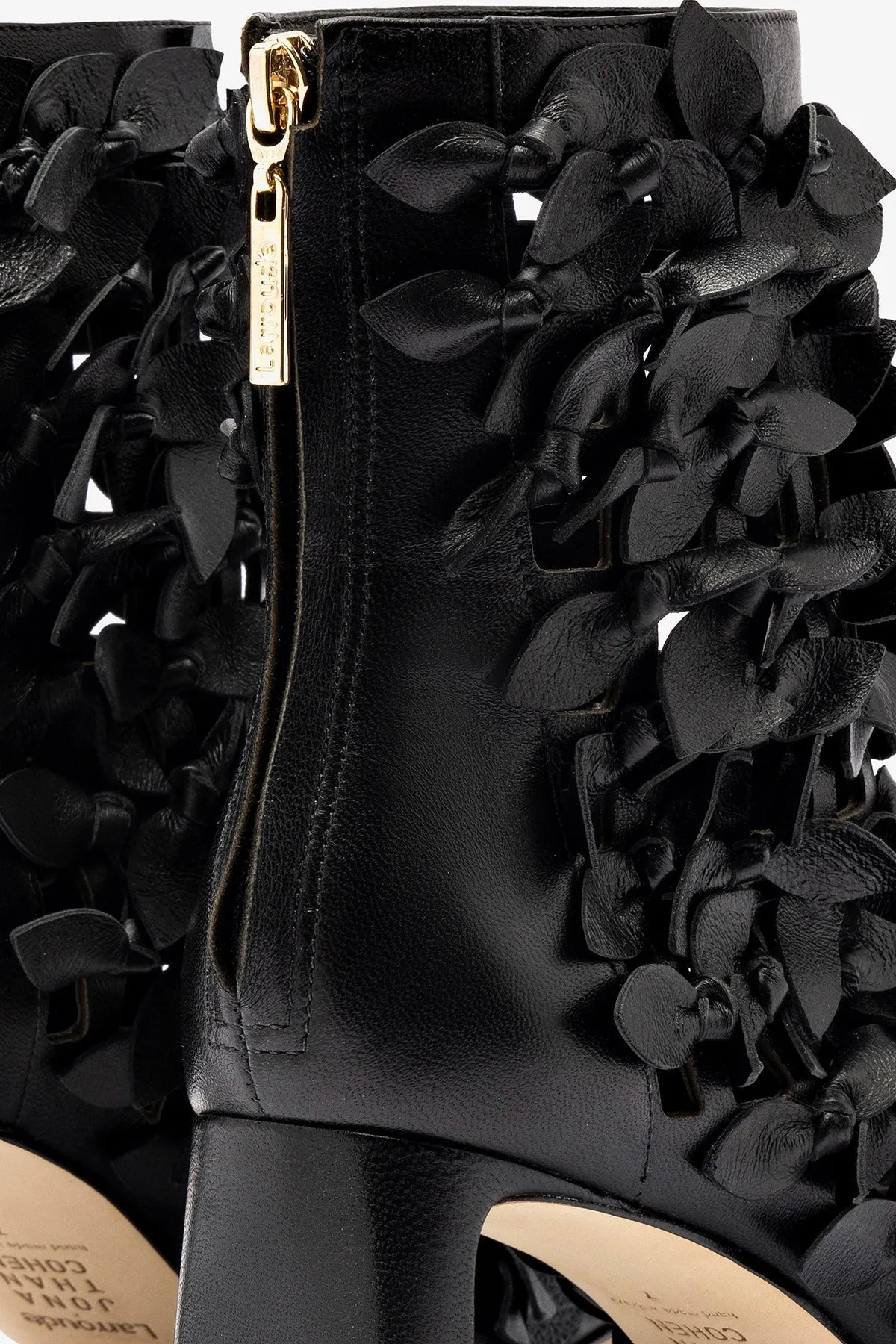 Larroudé x Jonathan Cohen Alexis Bootie In Black Leather