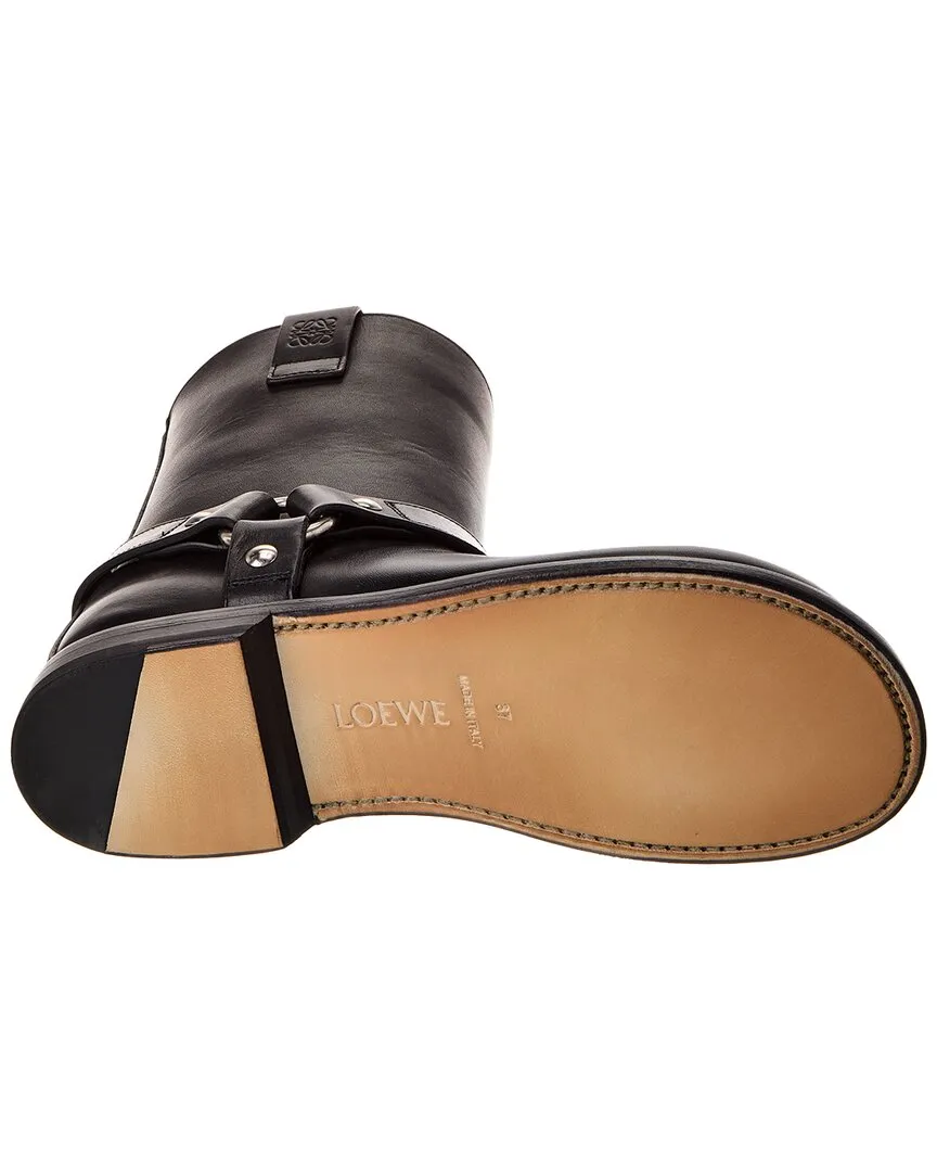 Loewe Campo Leather Biker Boot