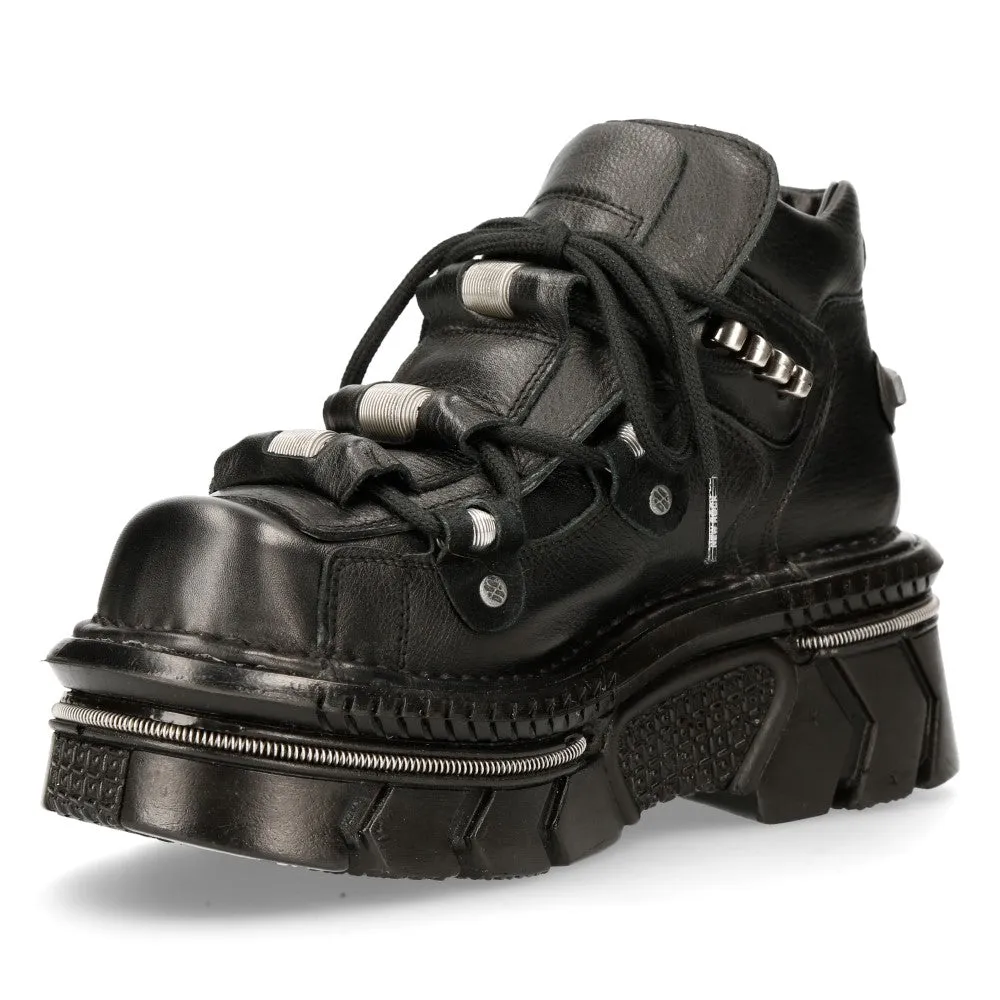 M-215-S6 Metallic Leather Goth Boots