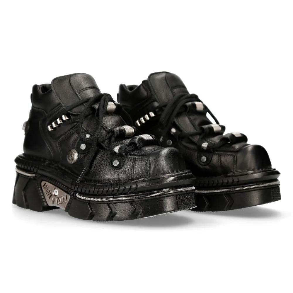 M-215-S6 Metallic Leather Goth Boots