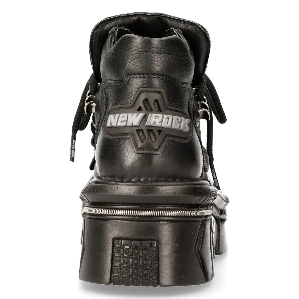 M-215-S6 Metallic Leather Goth Boots