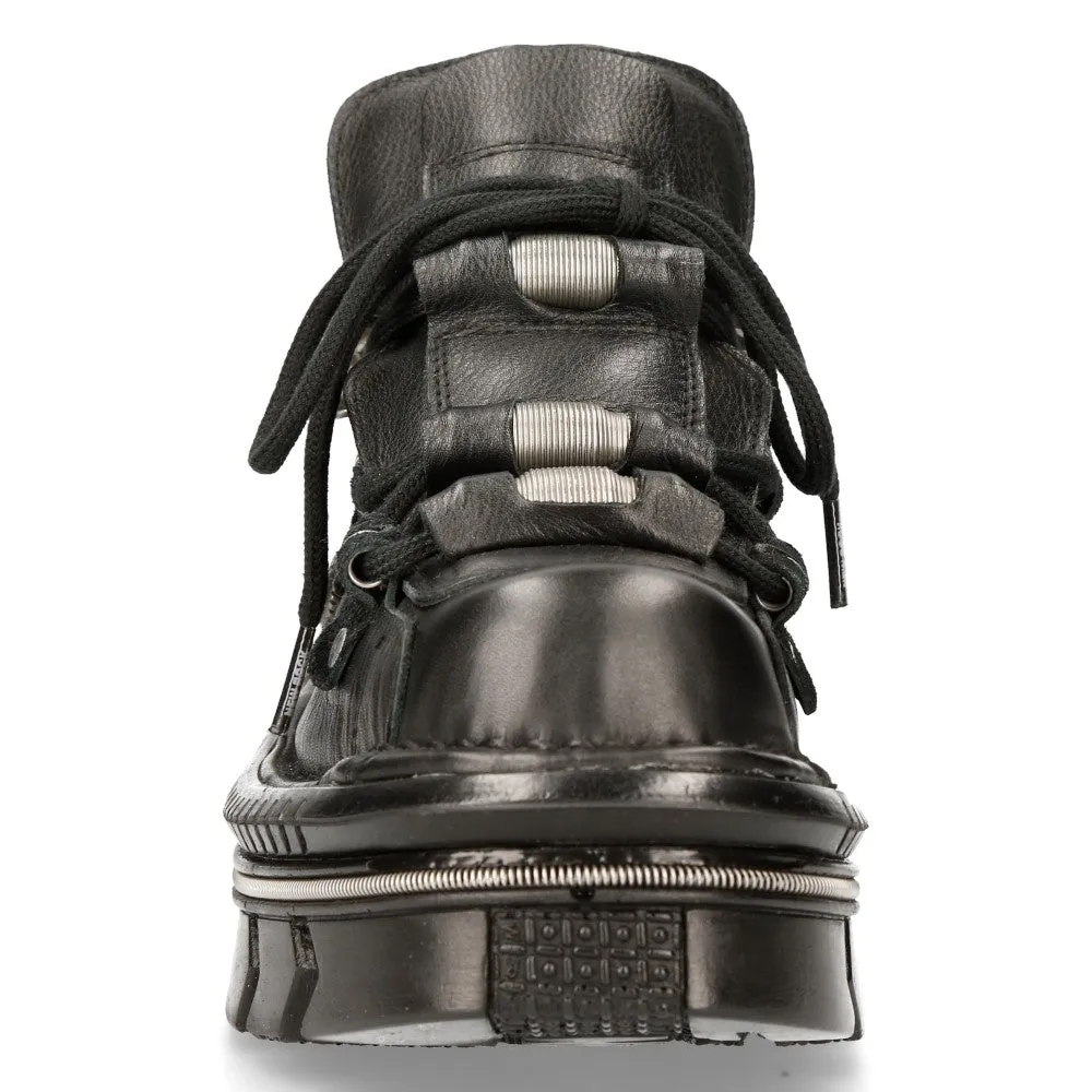 M-215-S6 Metallic Leather Goth Boots