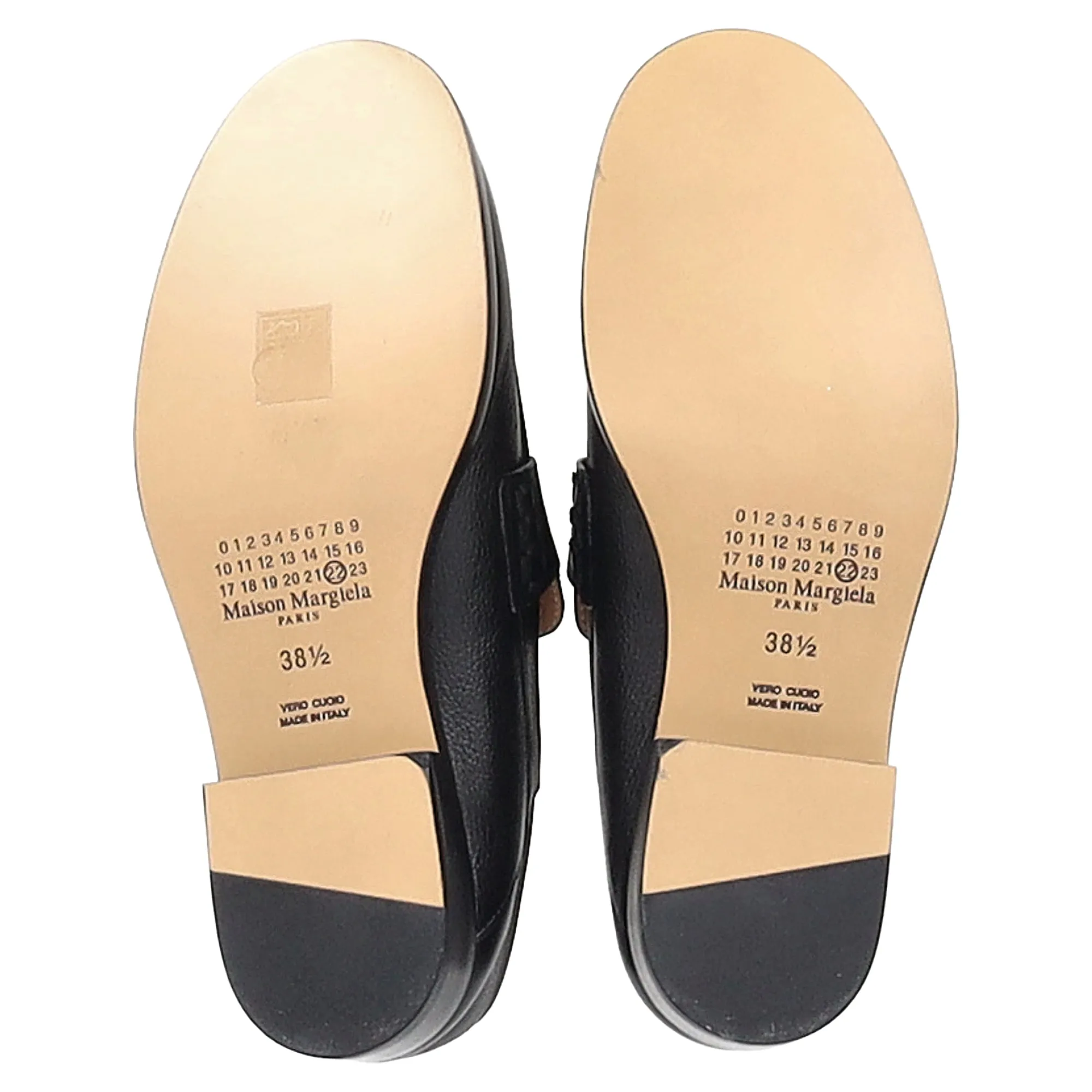 Maison Margiela 4-Stitch Loafers in Black Leather