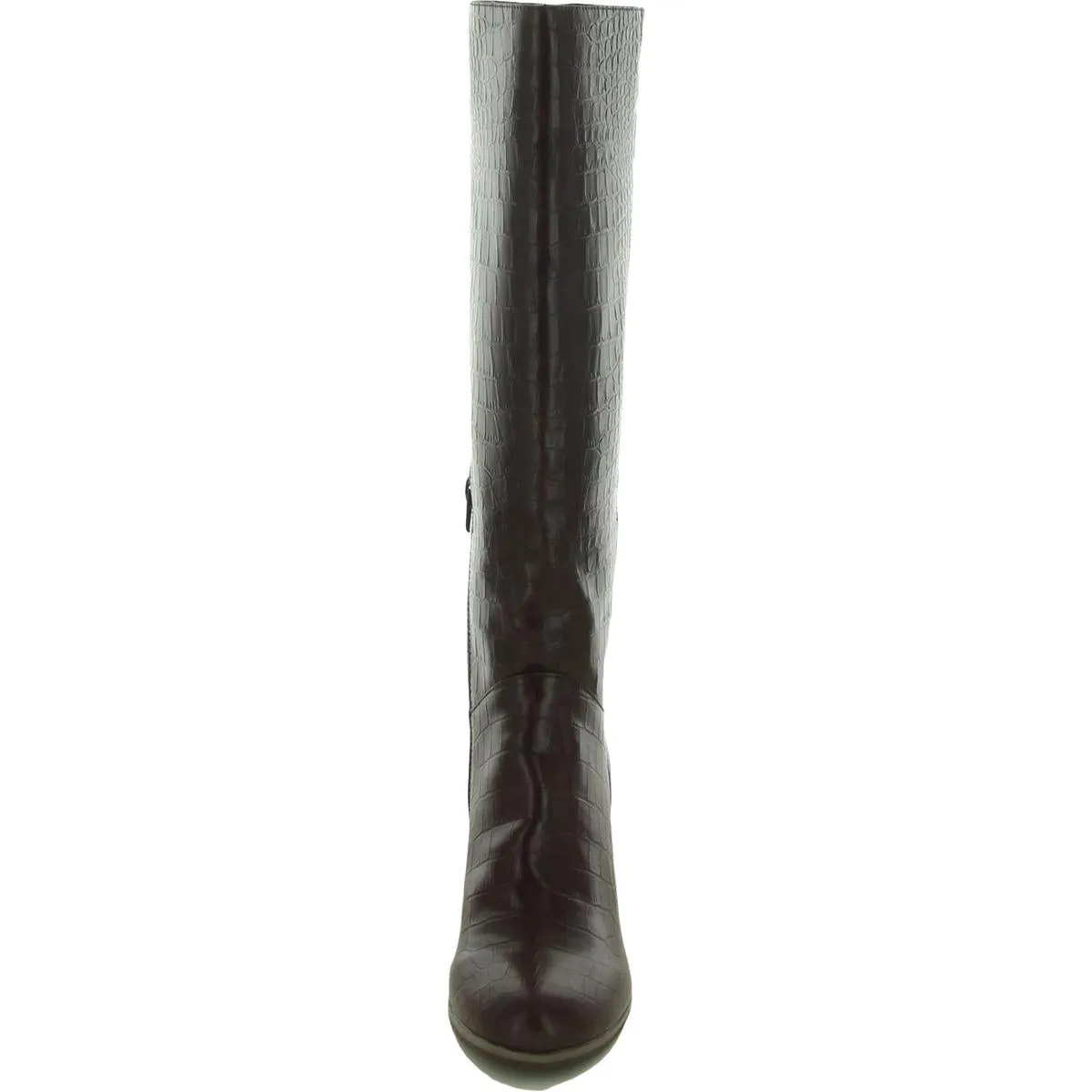 Make an Impact Womens Block Heel Pull On Knee-High Boots