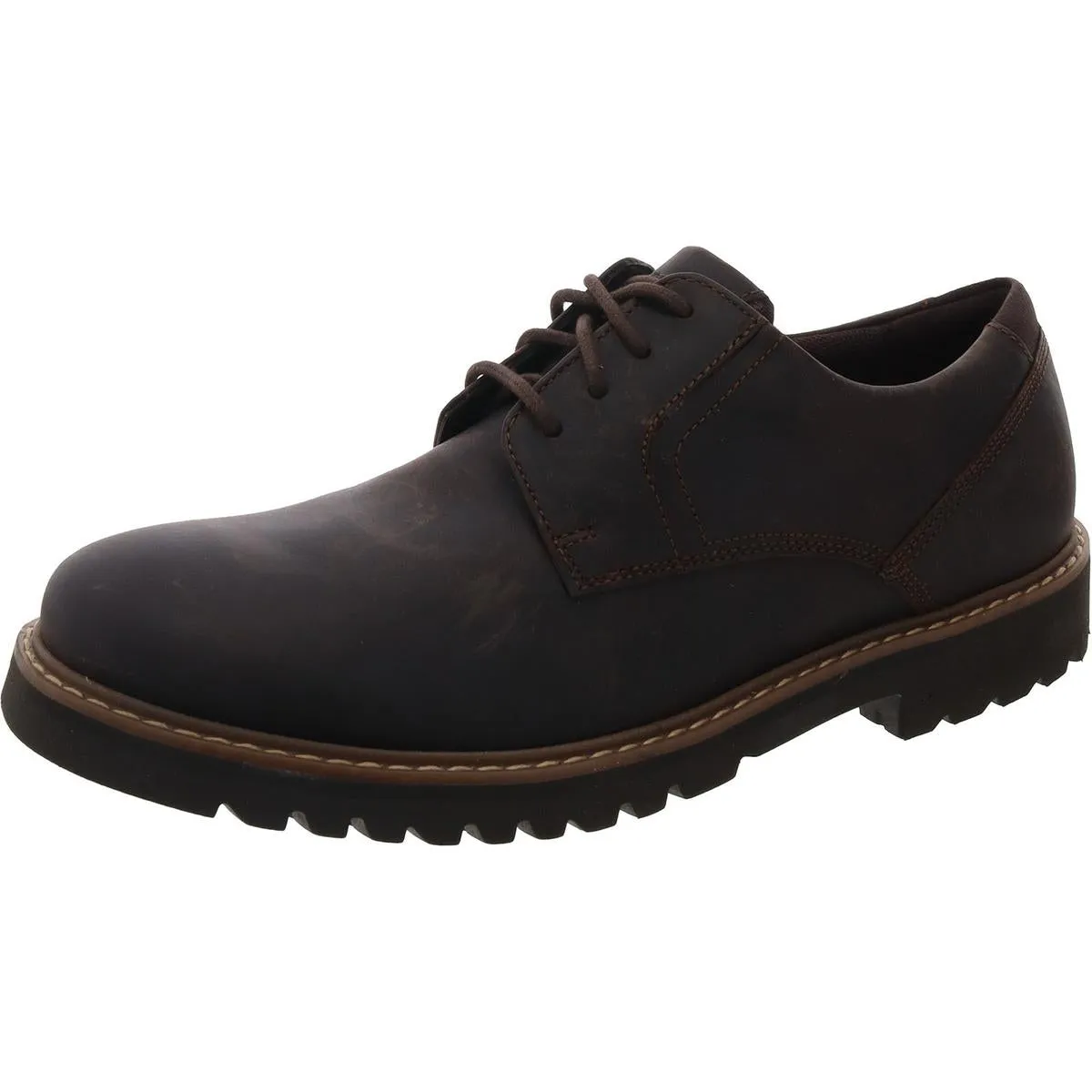 Maverick Mens Lace-Up Leather Oxfords