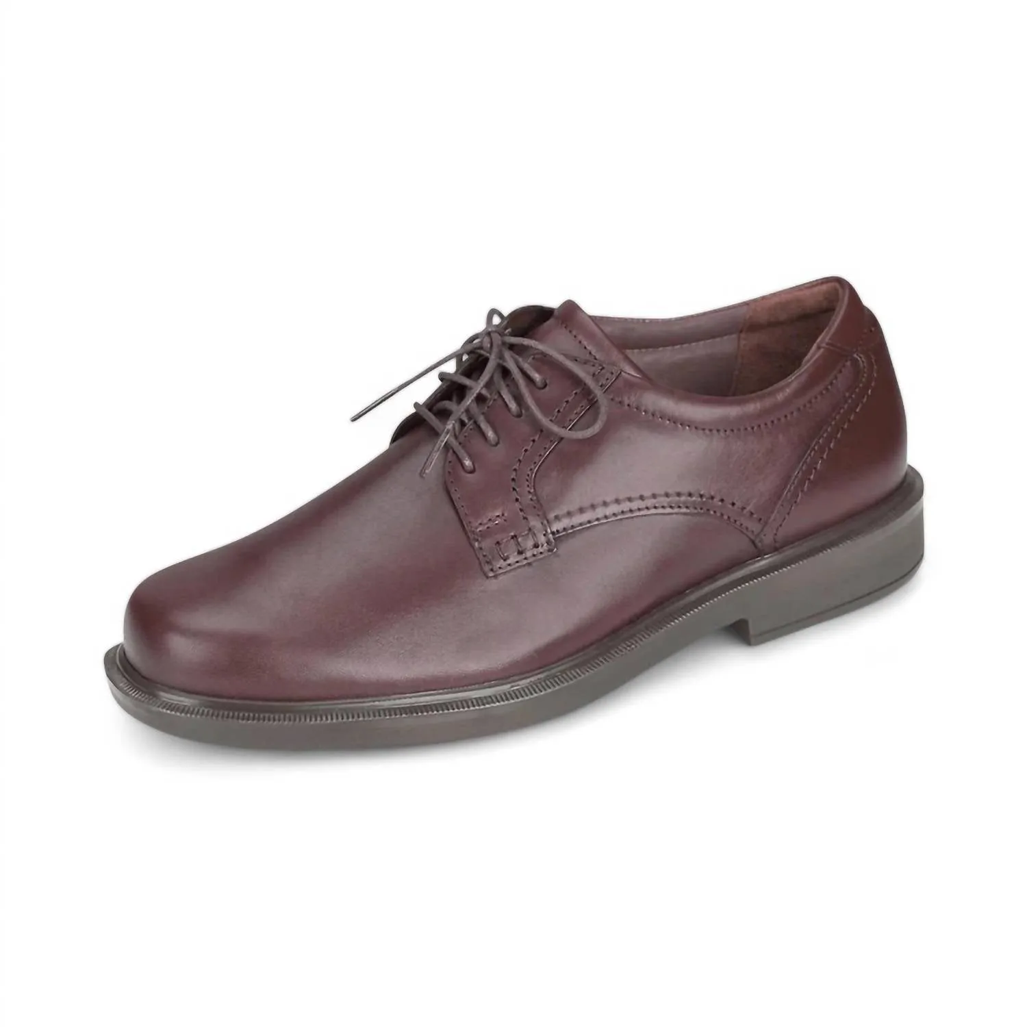 Men's Ambassador Lace Up Oxford Shoes - Double Wide Width In Brown