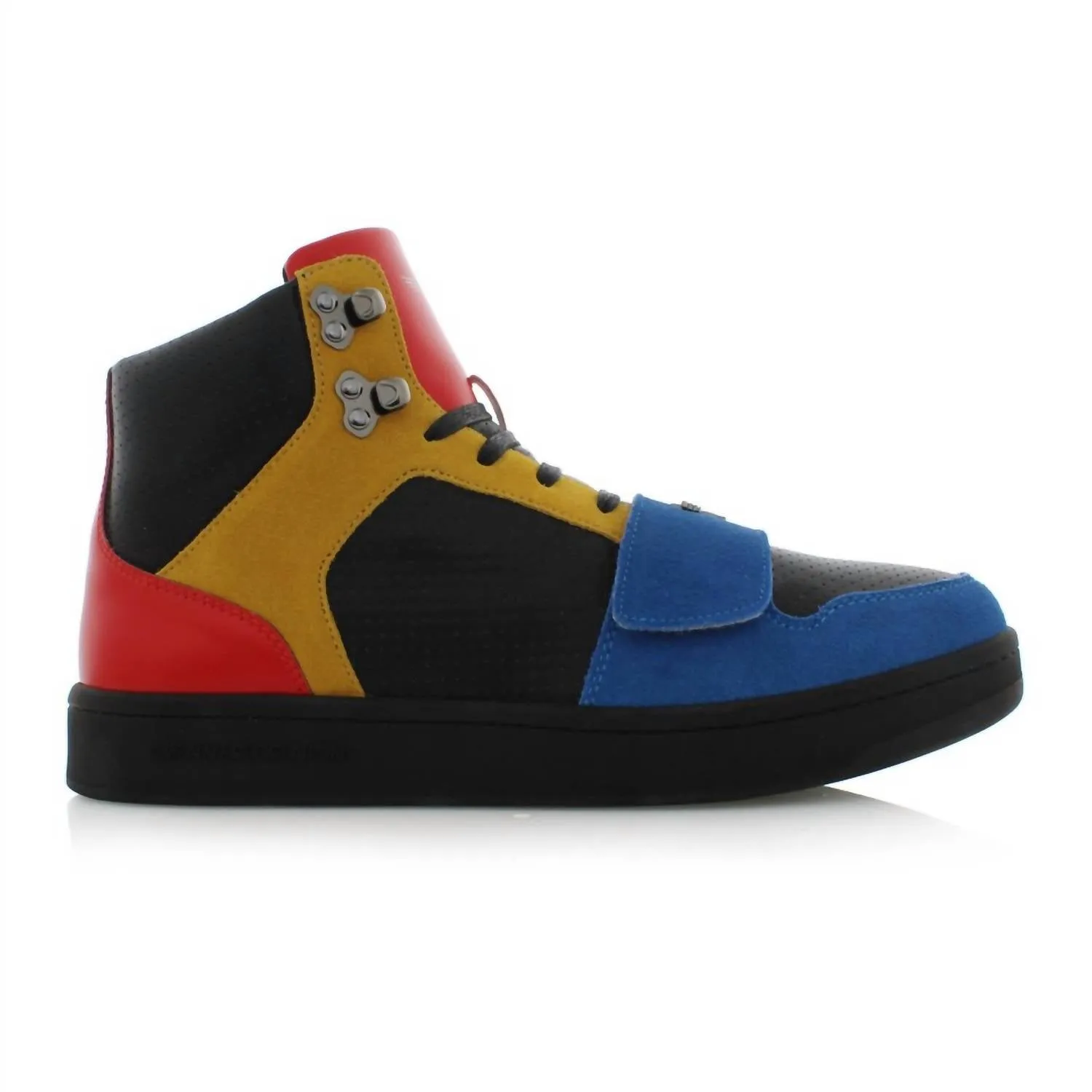 Men's Cesario Lux Sneakers In Black/red/gold