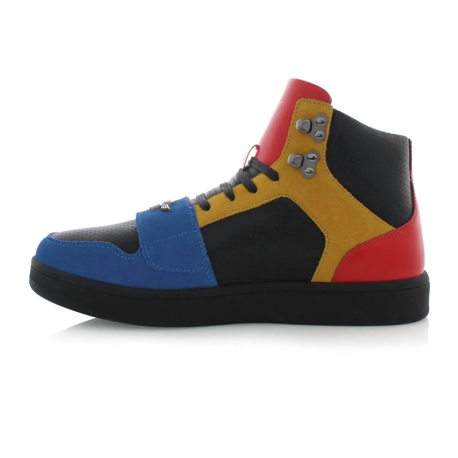 Men's Cesario Lux Sneakers In Black/red/gold