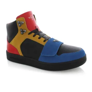 Men's Cesario Lux Sneakers In Black/red/gold