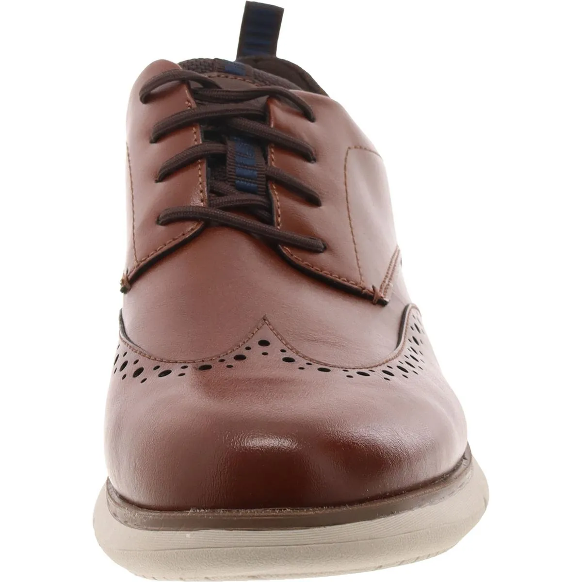 Mens Faux Leather Lace-Up Oxfords
