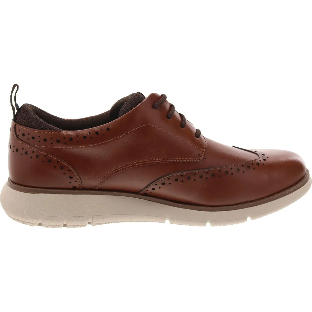 Mens Faux Leather Lace-Up Oxfords