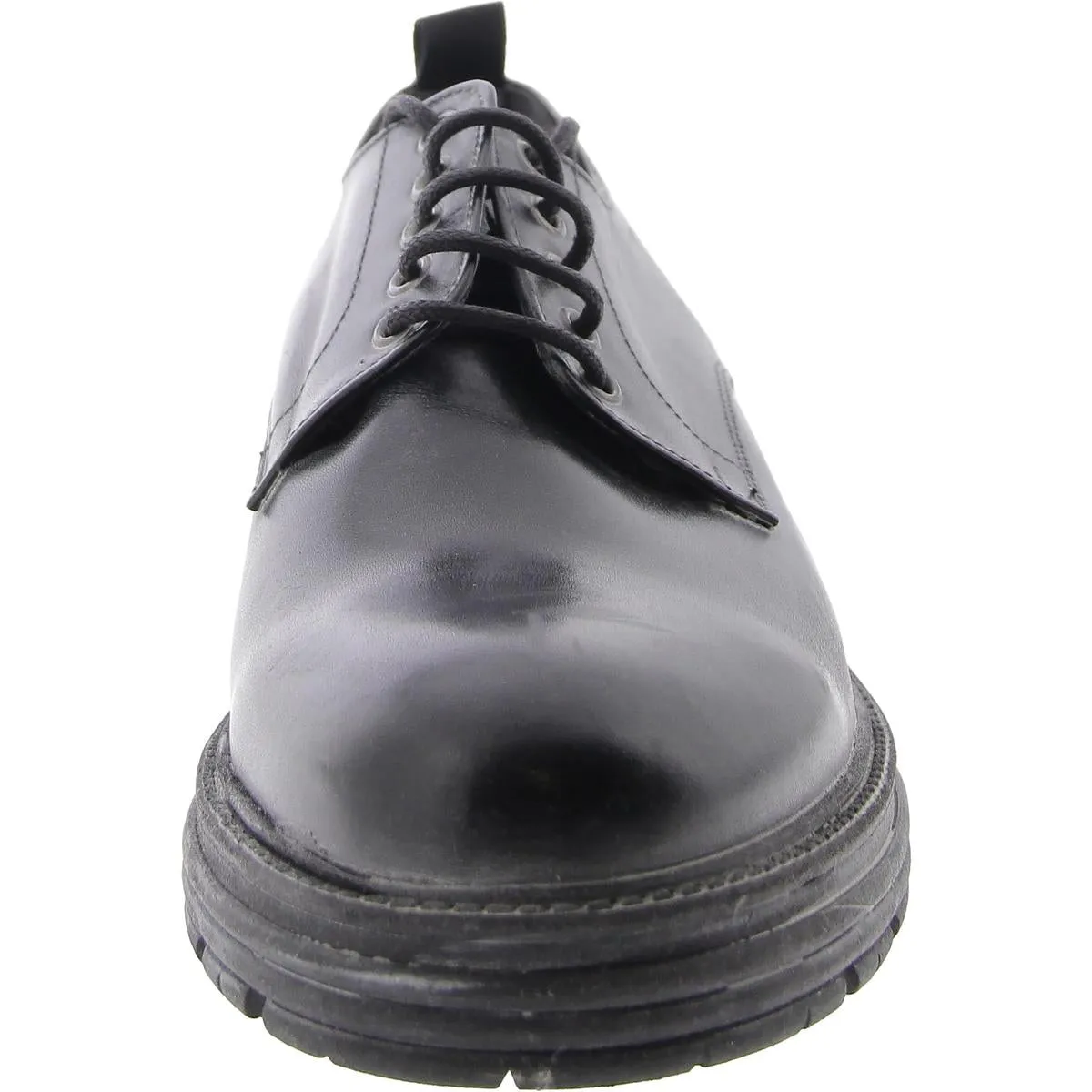Mens Faux Leather Lace Up Oxfords