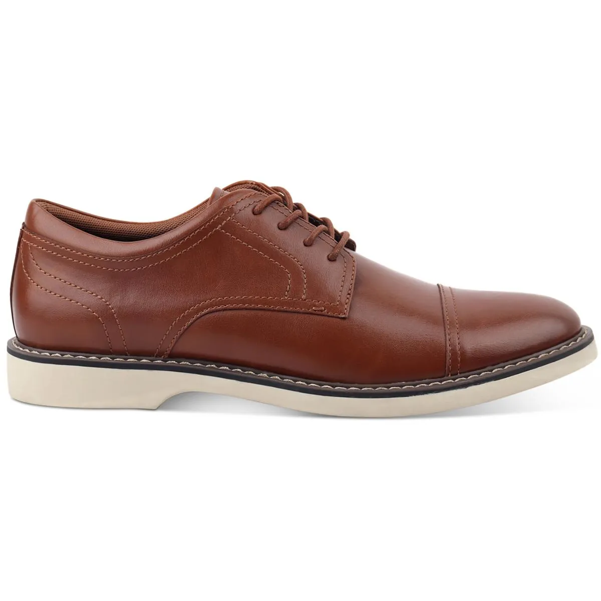 Mens Lace-Up Faux Leather Oxfords