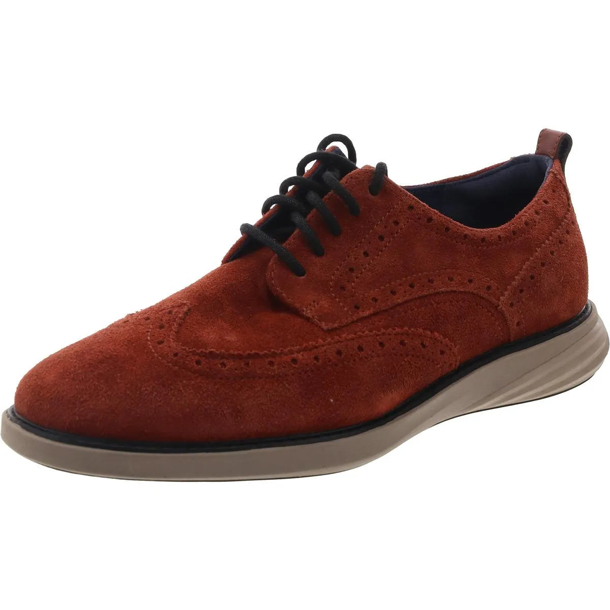 Mens Lace-Up Suede Oxfords