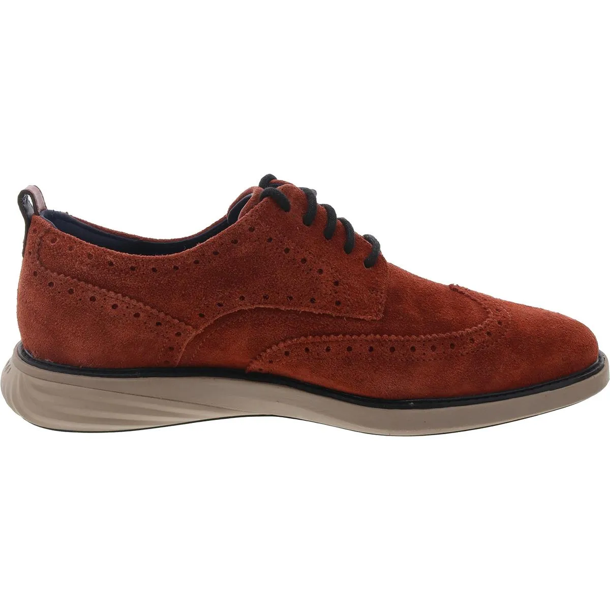 Mens Lace-Up Suede Oxfords