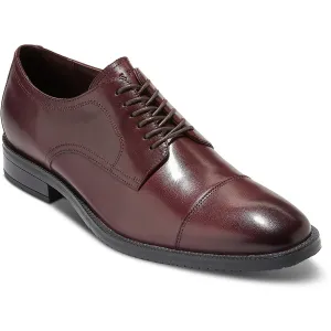 Mens Leather Toe-Cap Oxfords