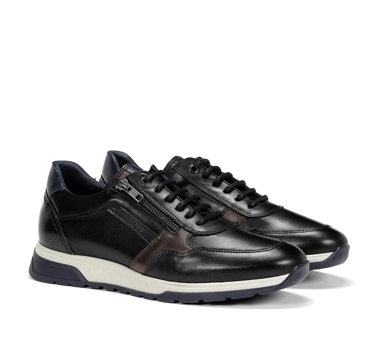 Men's Louis Zip Tie Sneaker Shoes In Black