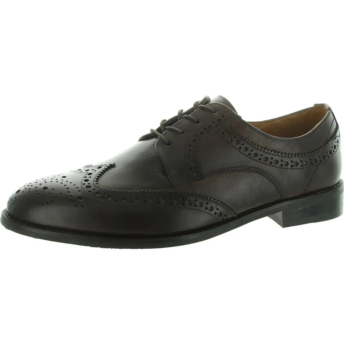 Mens Perforated Leather Oxfords