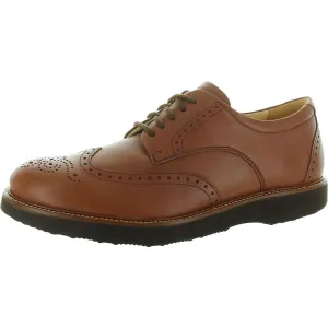 Mens Perforated Leather Oxfords