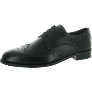 Mens Perforated Leather Oxfords