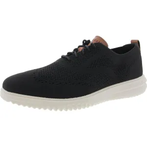 Mens Perforated Manmade Derby Shoes