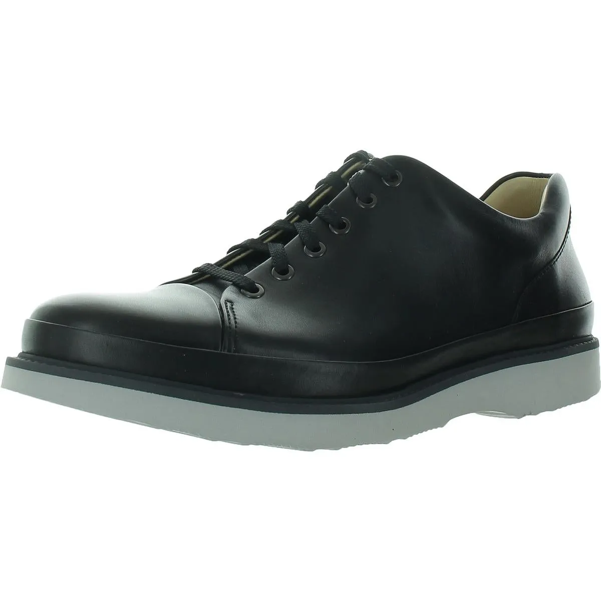 Mens Solid Leather Oxfords