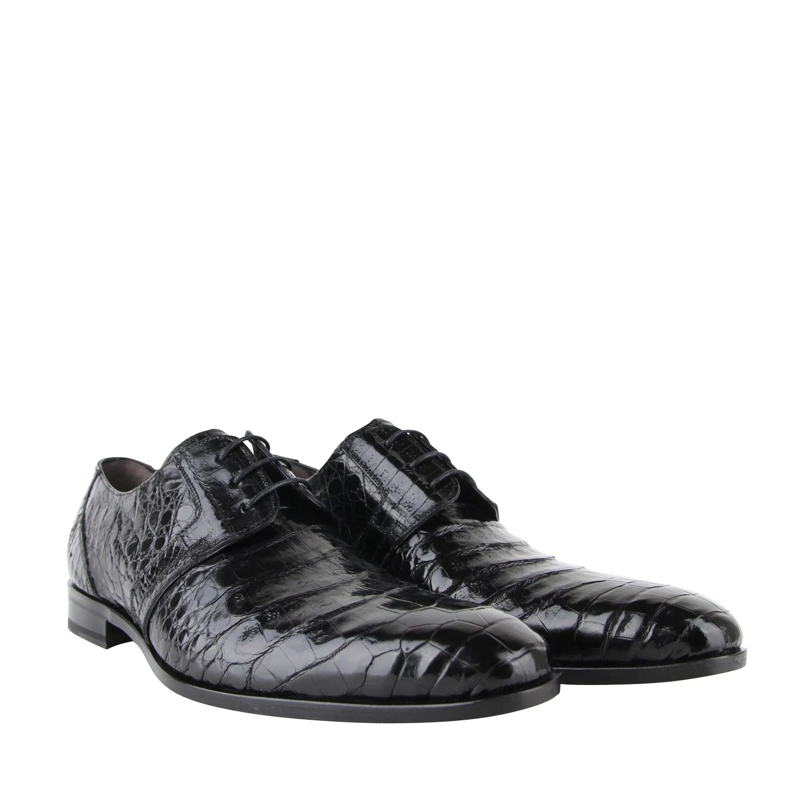 Mezlan Men's Derby Lace Up  Crocodile Dress Shoes