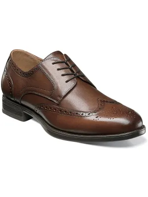 Midtown Mens Leather Lace-Up Oxfords
