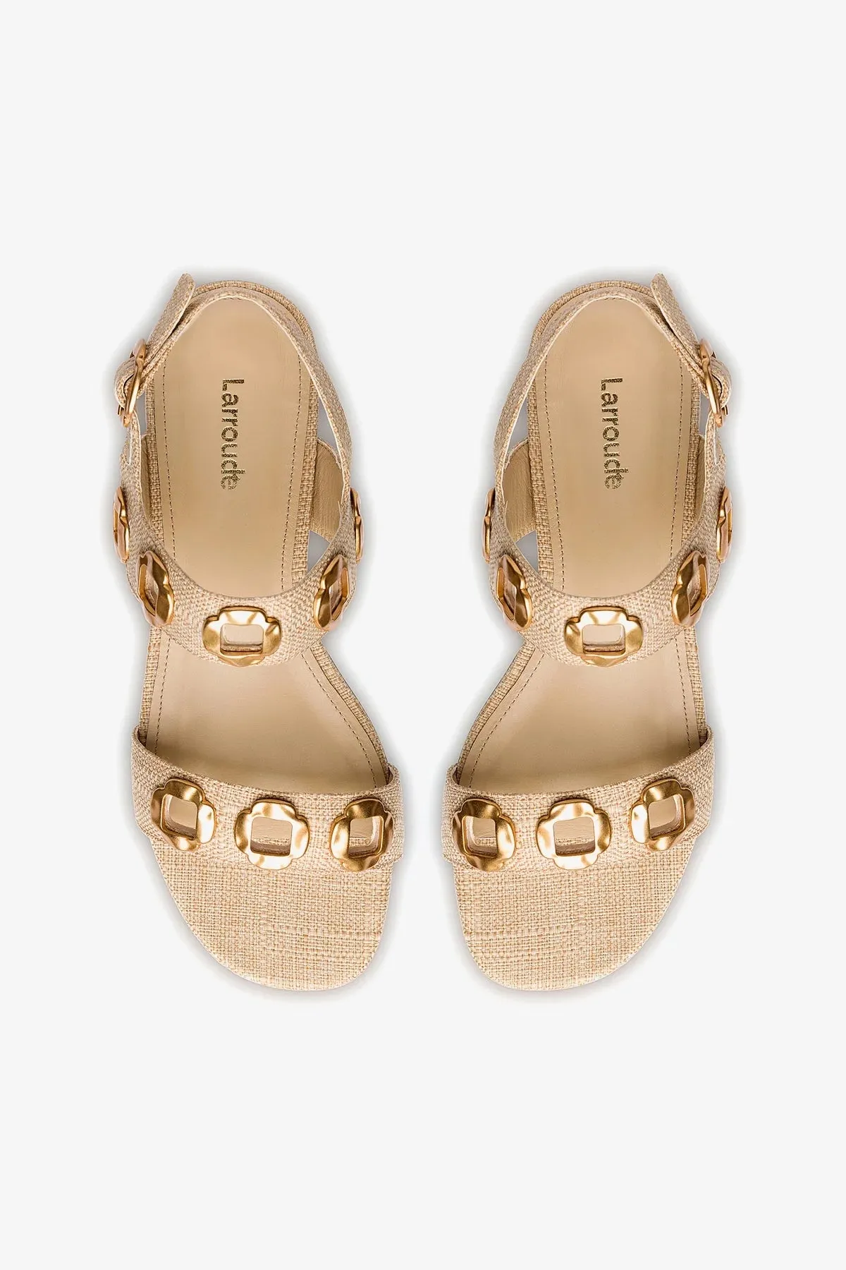 Milan Sandal In Beige Raffia