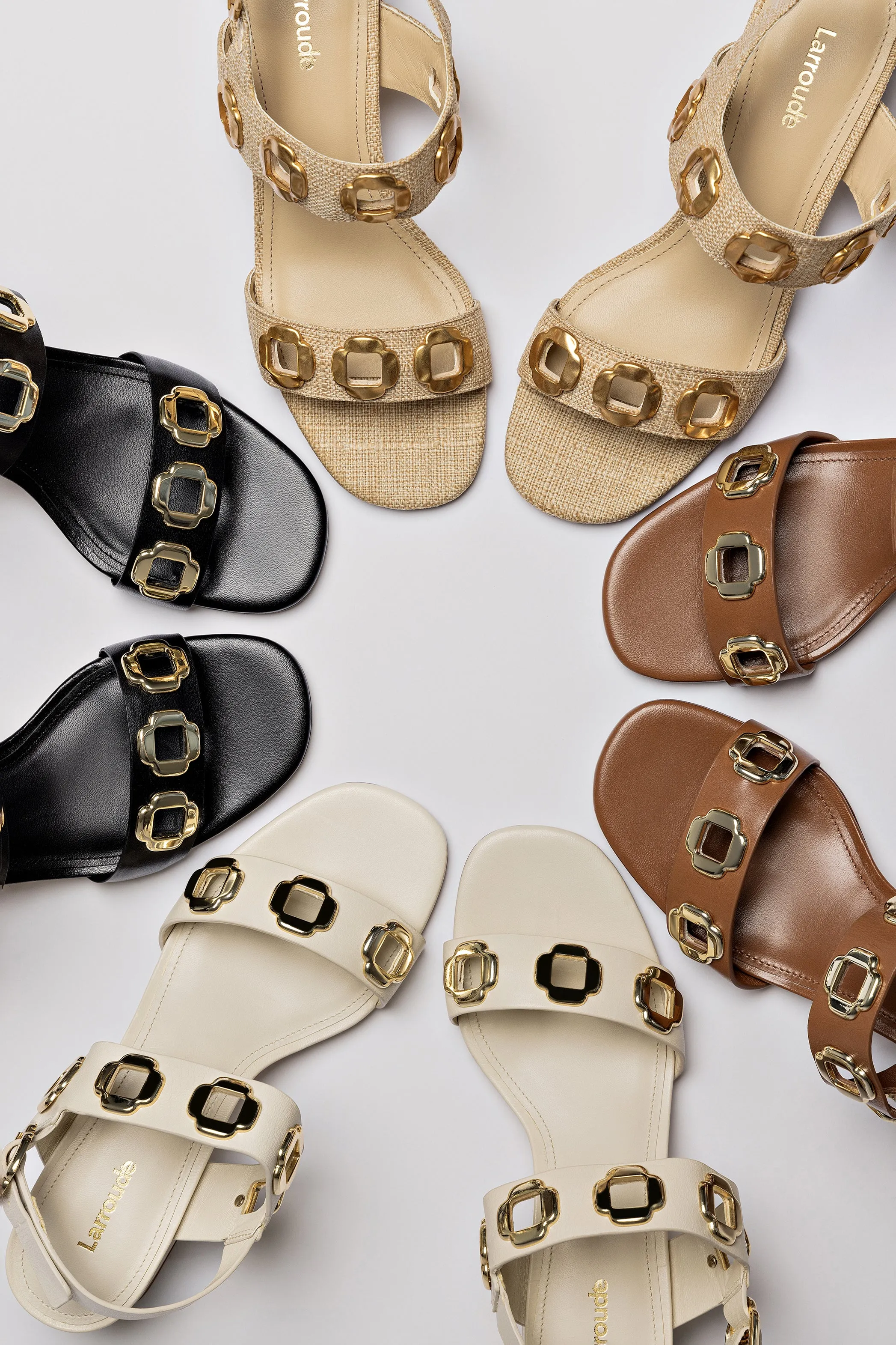 Milan Sandal In Beige Raffia