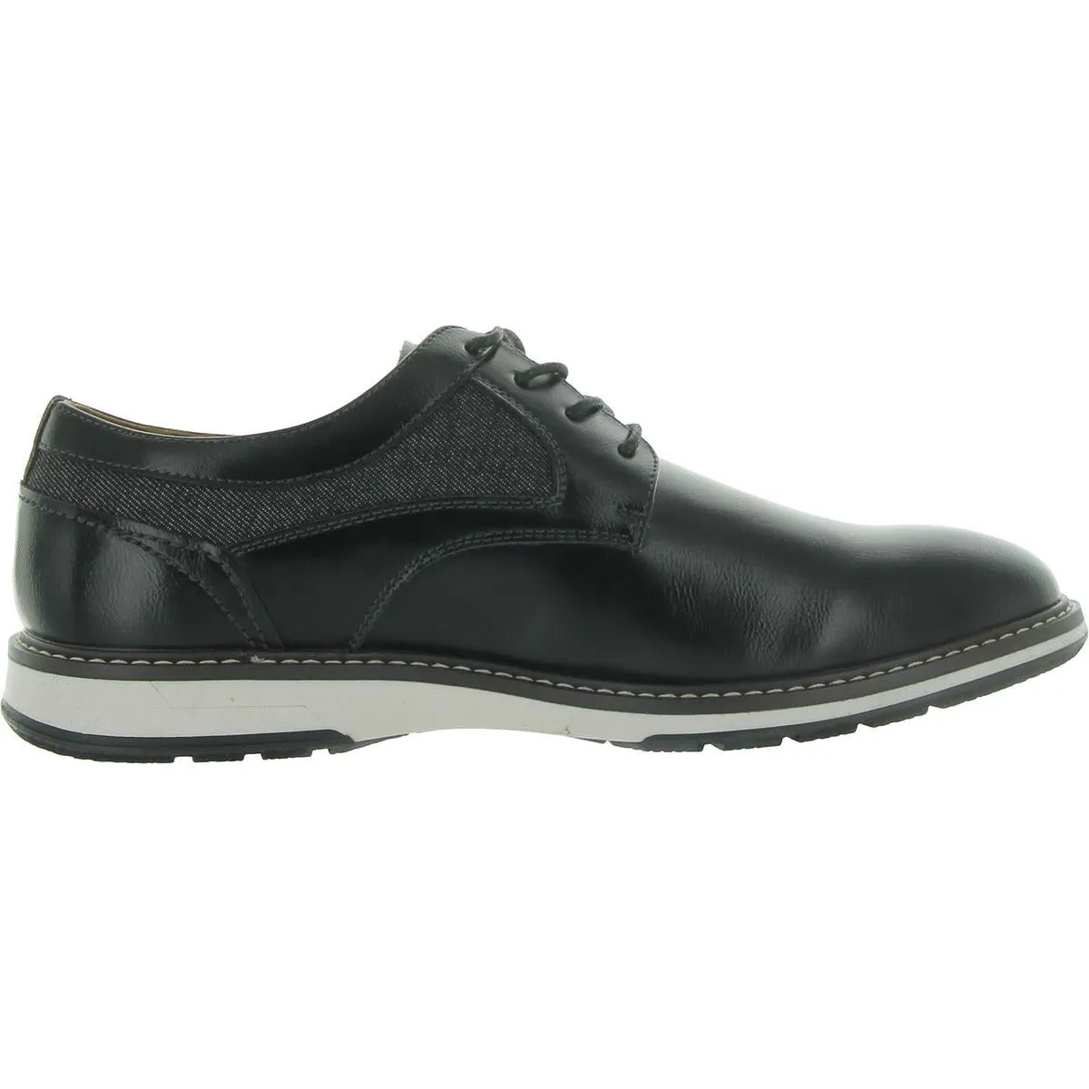 MMaddox Mens Mixed Media Lace Up Oxfords
