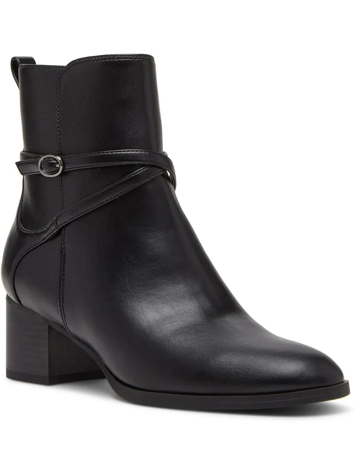 Moore Womens Block Heel Zipper Ankle Boots