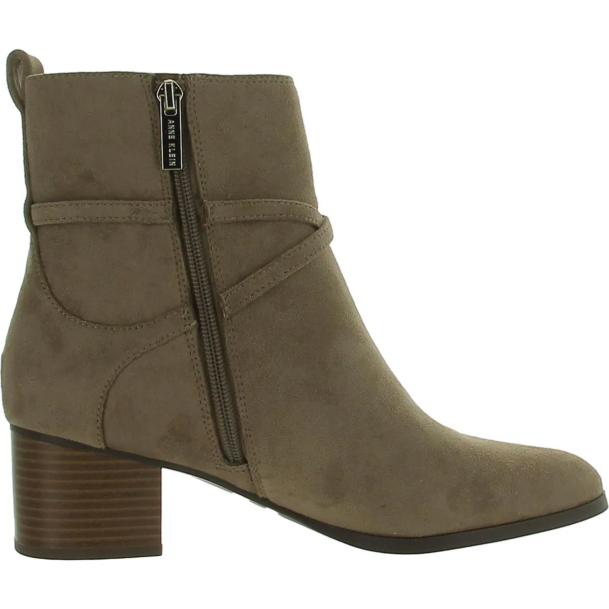 Moore Womens Block Heel Zipper Ankle Boots