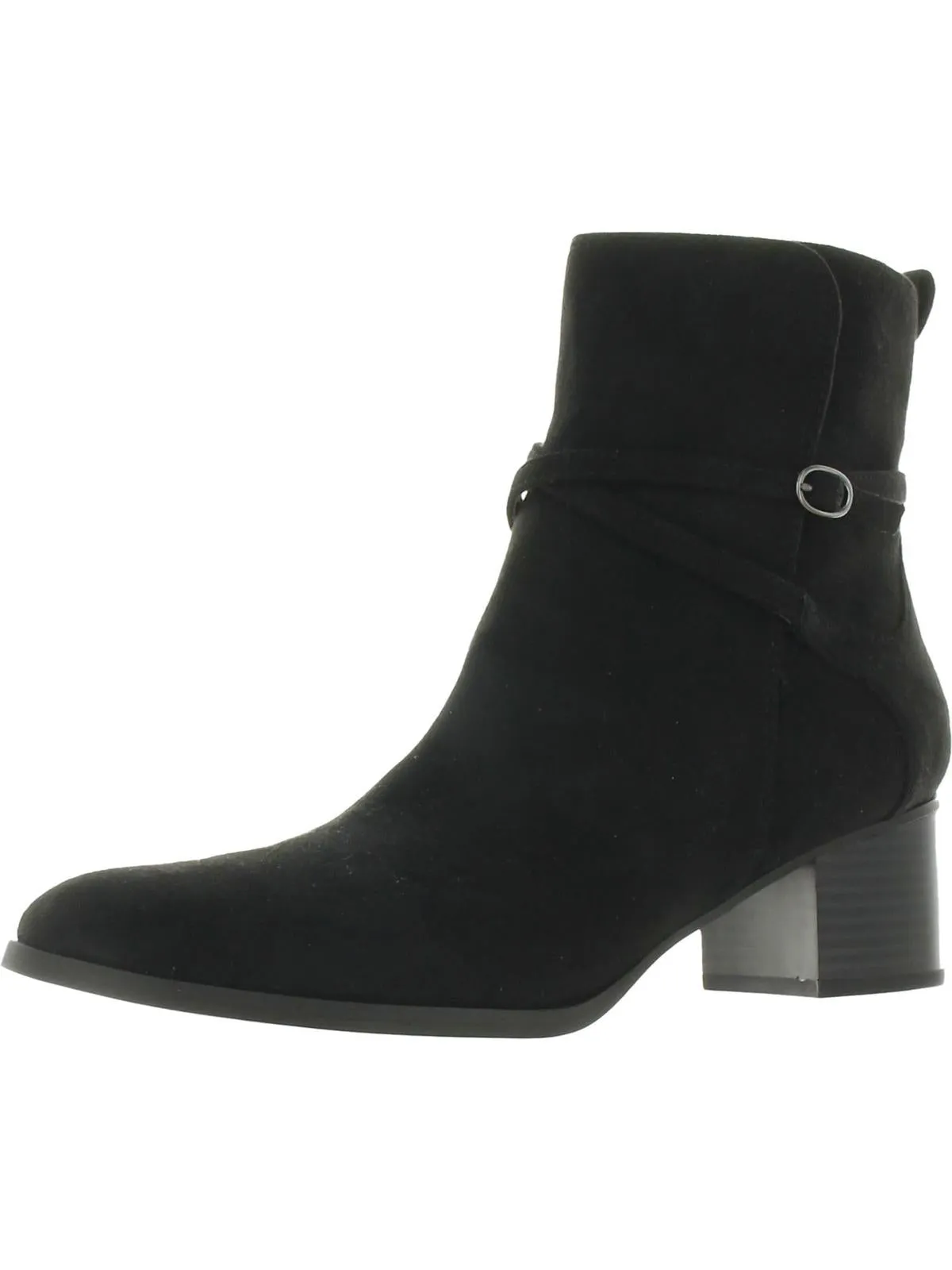 Moore Womens Block Heel Zipper Ankle Boots