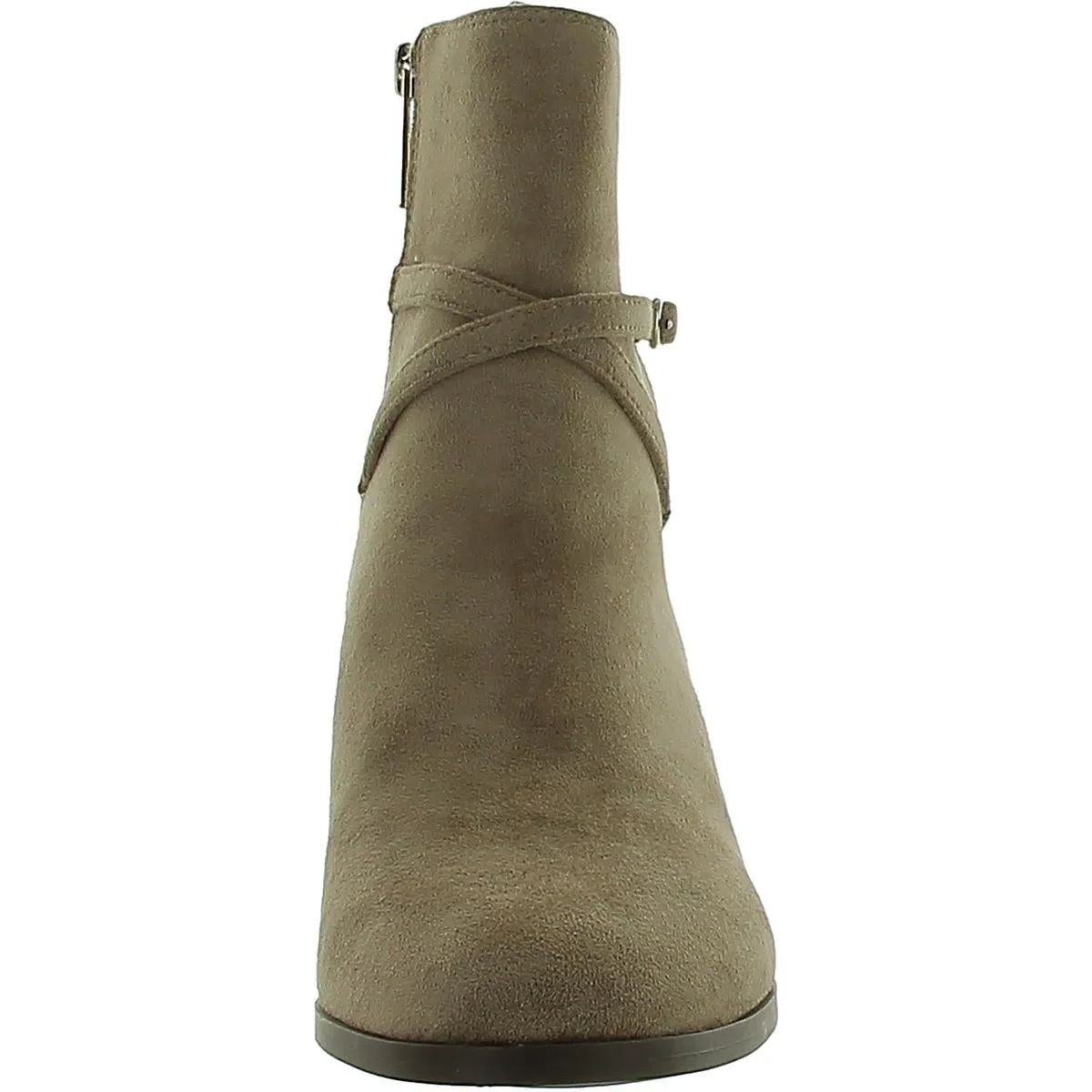 Moore Womens Block Heel Zipper Ankle Boots