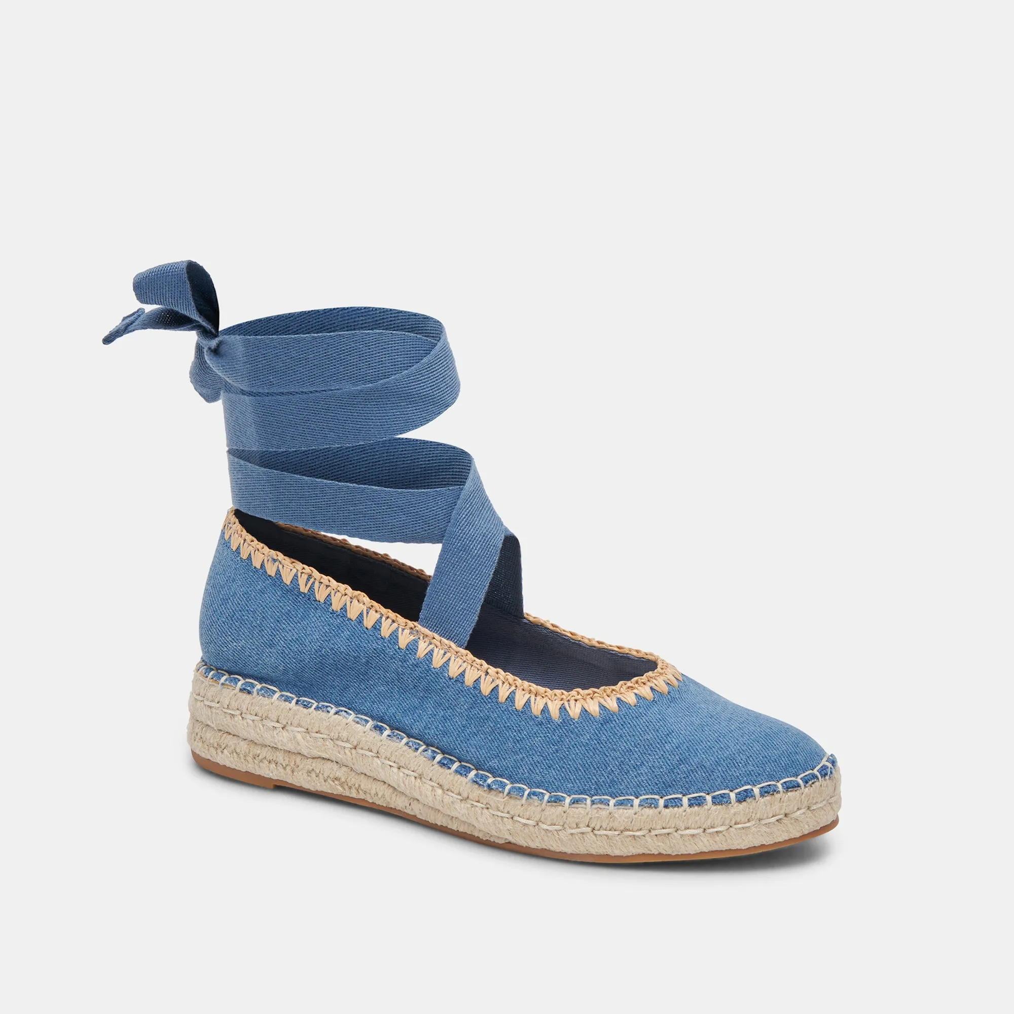 MORGAN FLATS BLUE DENIM