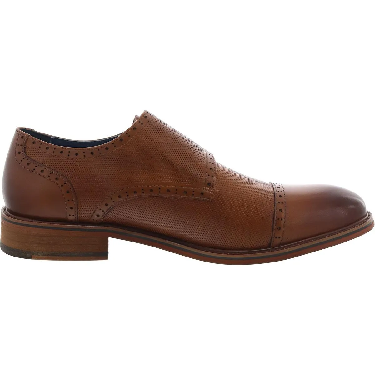 Morgan Mens Leather Laceless Oxfords