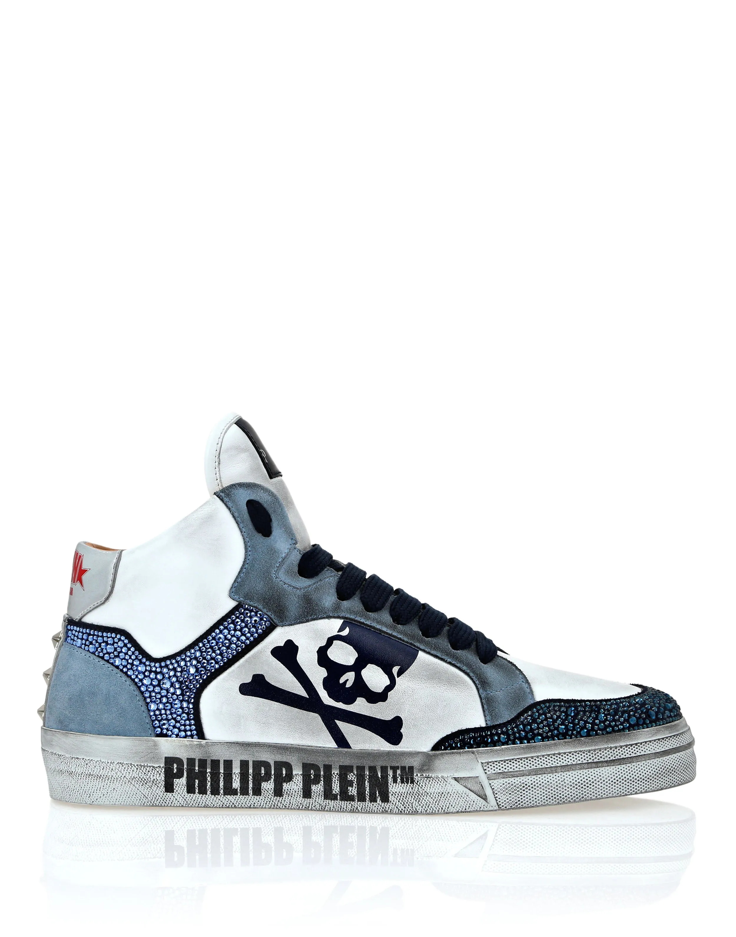 Nappa Leather Hi-Top Sneakers Strass Retrokickz TM