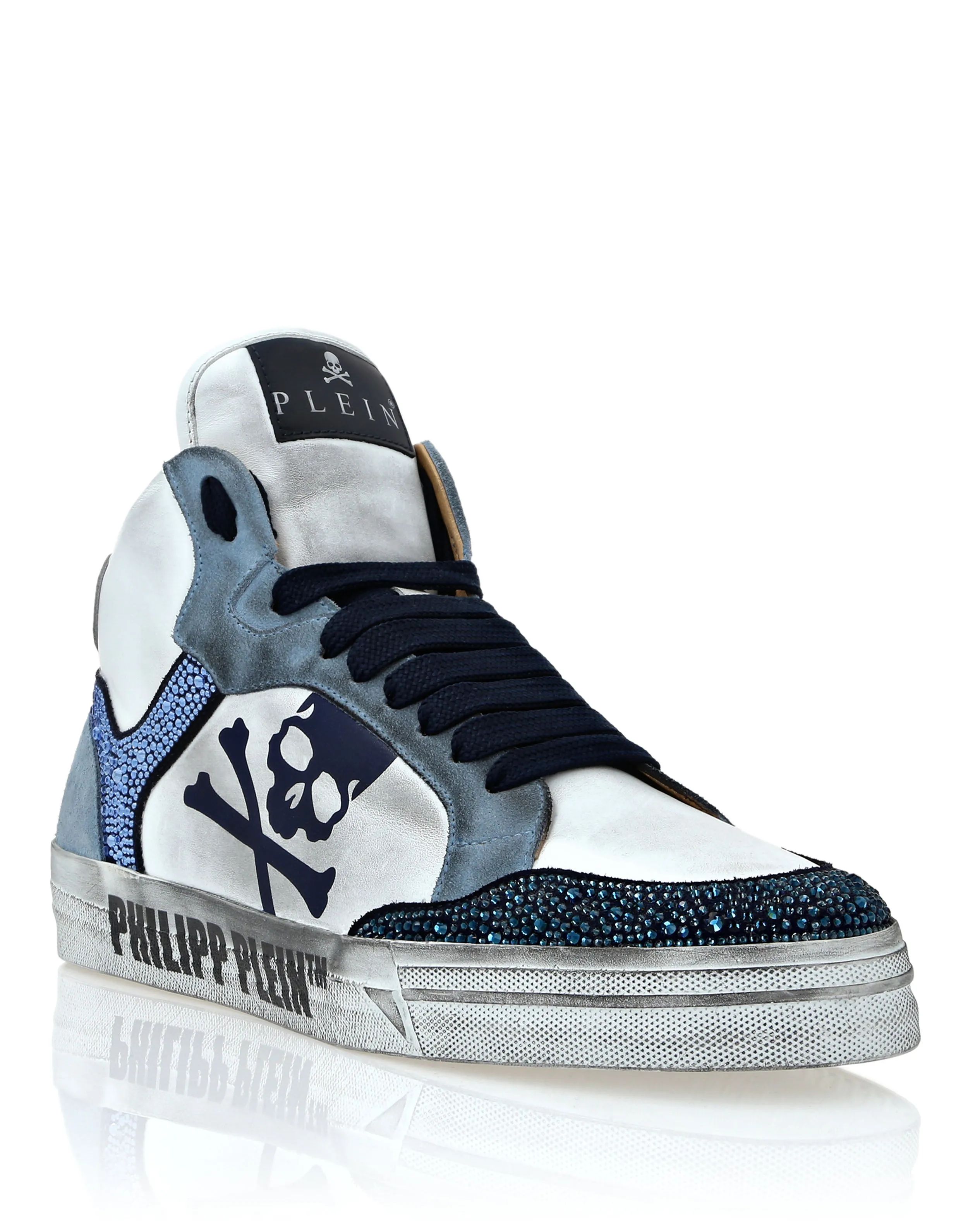 Nappa Leather Hi-Top Sneakers Strass Retrokickz TM