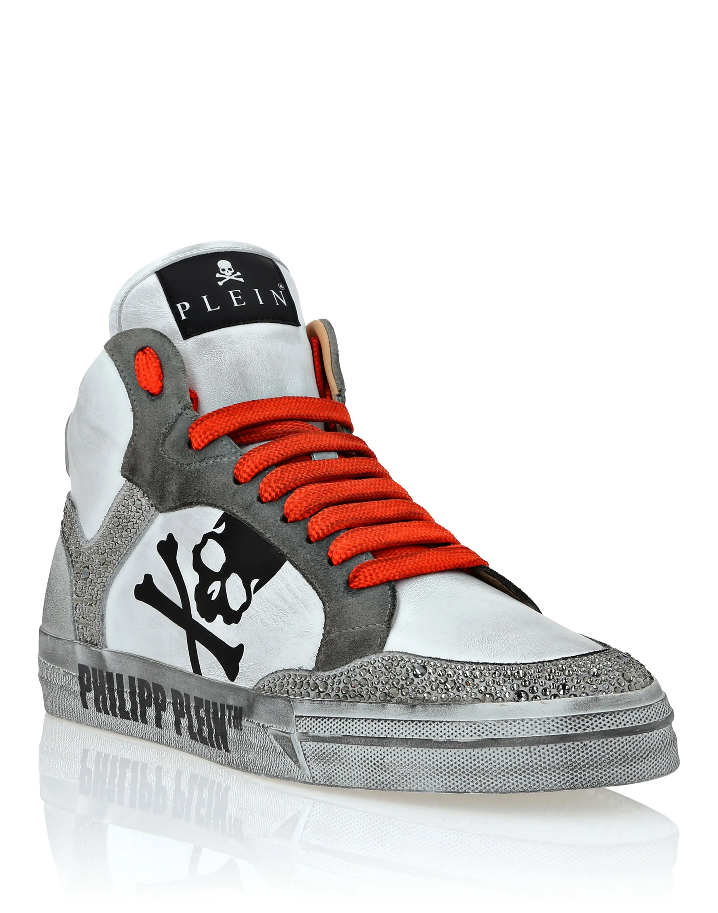 Nappa Leather Hi-Top Sneakers Strass Retrokickz TM