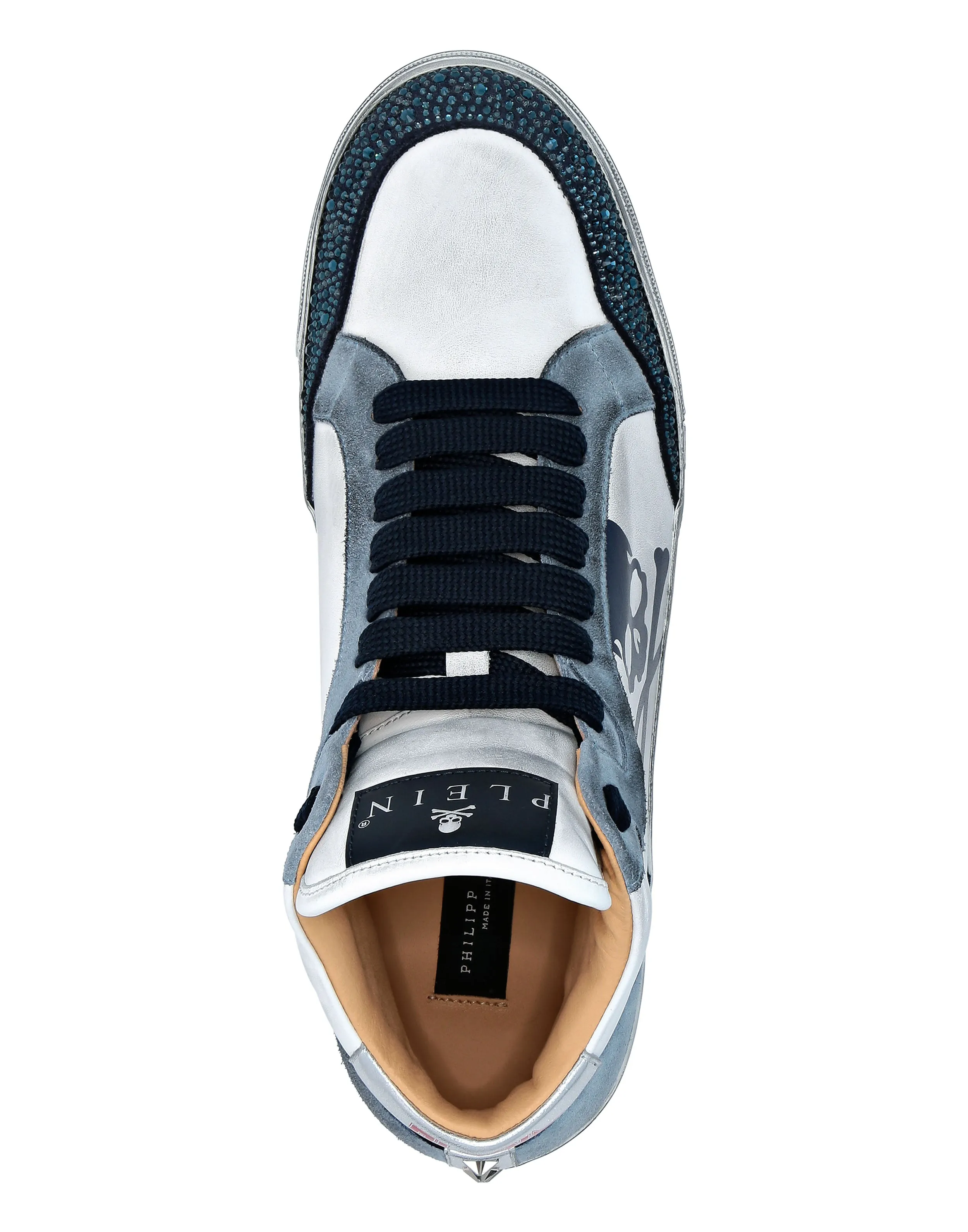 Nappa Leather Hi-Top Sneakers Strass Retrokickz TM