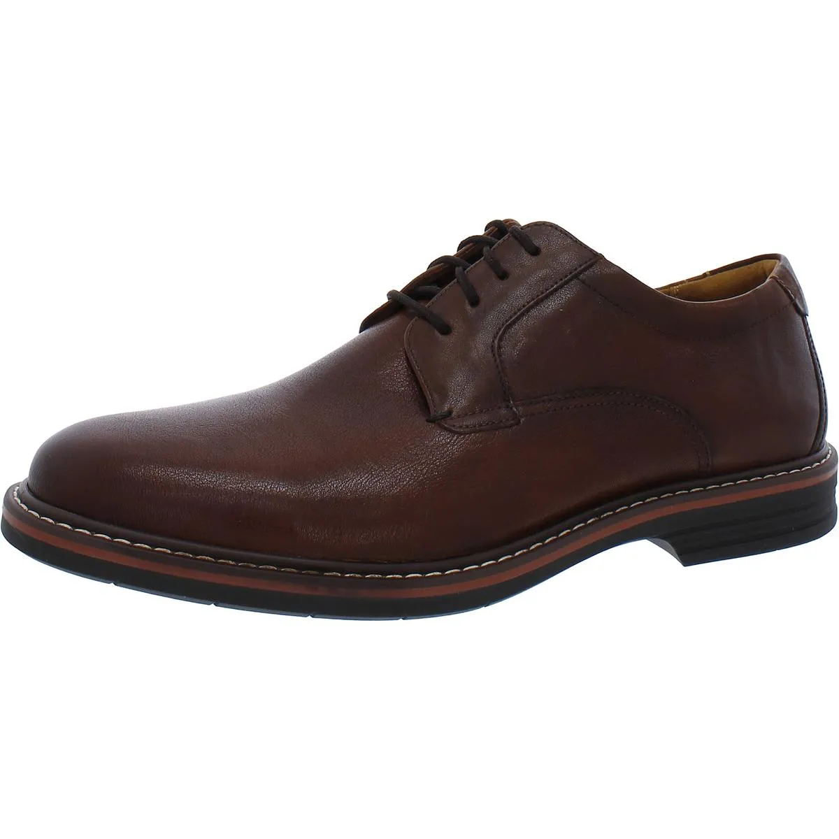 Norwalk Mens Leather Plain Toe Oxfords