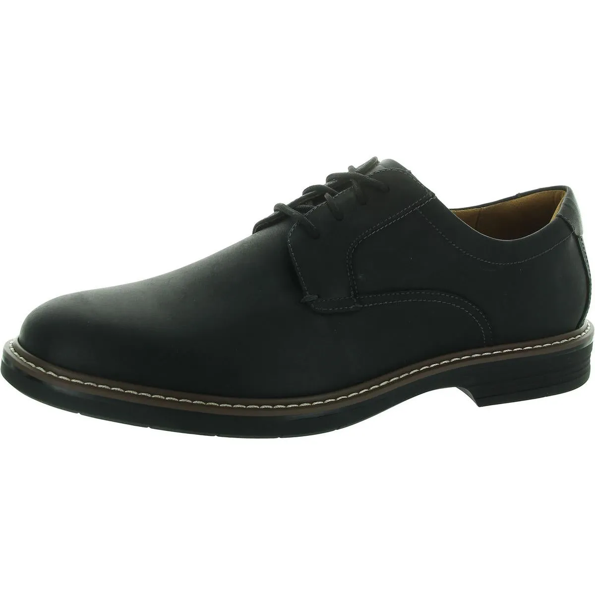 Norwalk Mens Leather Plain Toe Oxfords