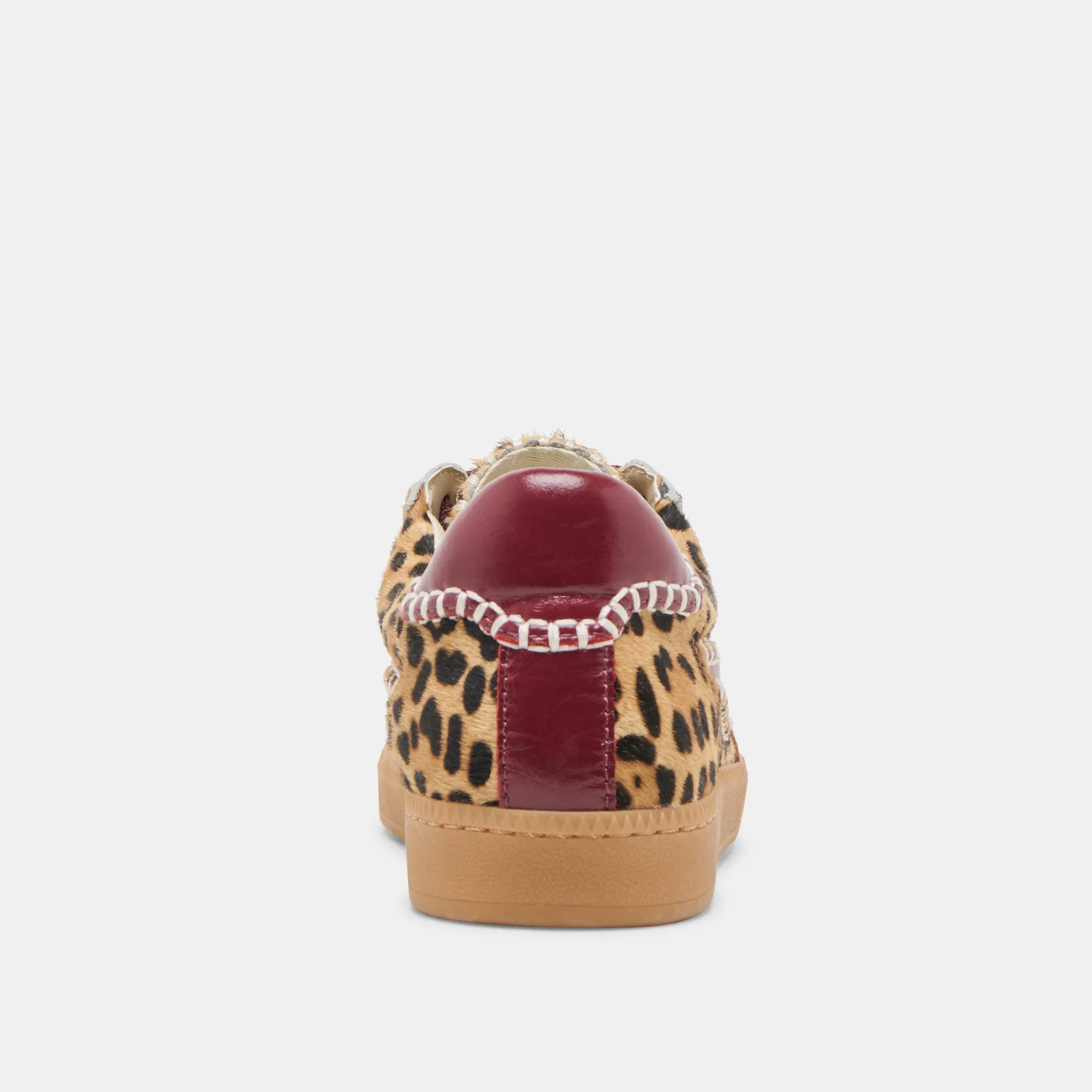NOTICE STITCH SNEAKERS BURGUNDY LEOPARD CALF HAIR