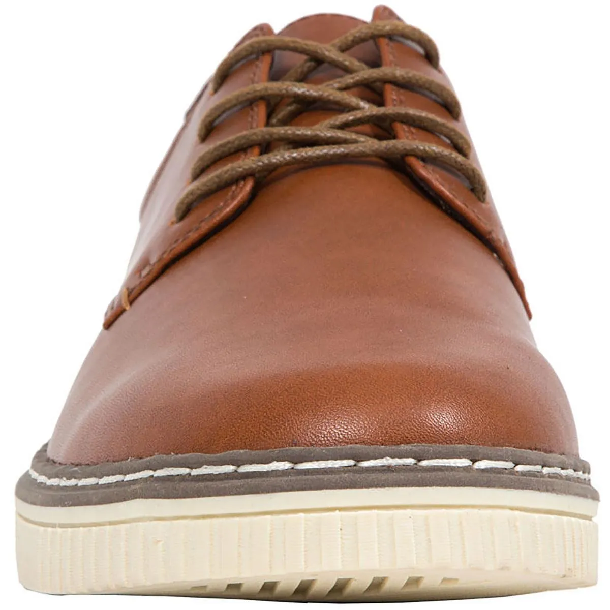 Oakland Mens Faux Leather Lace Up Oxfords
