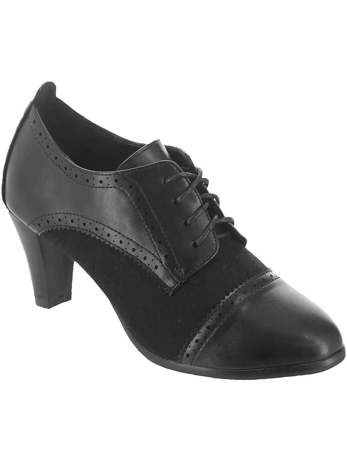 Olive Womens Faux Leather Dressy Oxfords