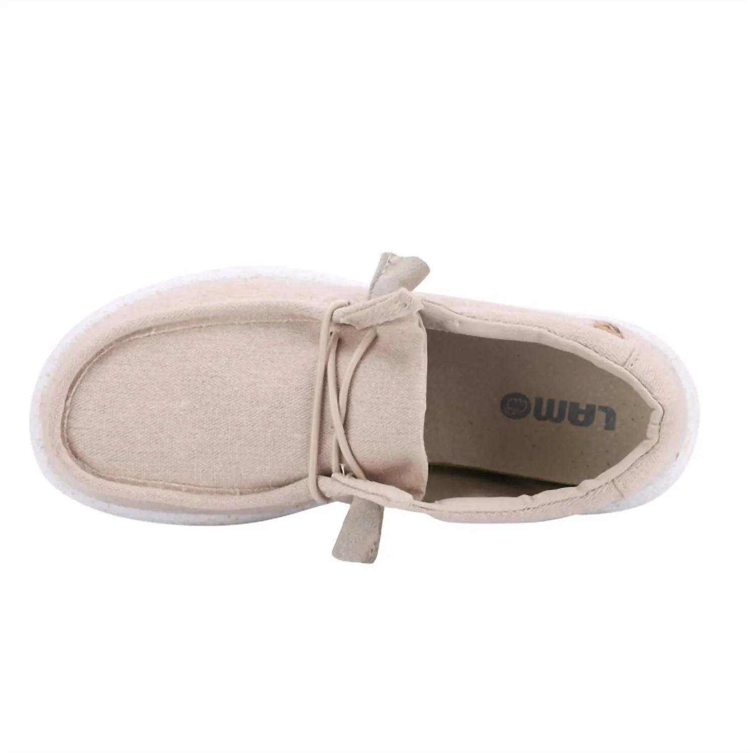 Paula Elastic Tie Loafer In Beige