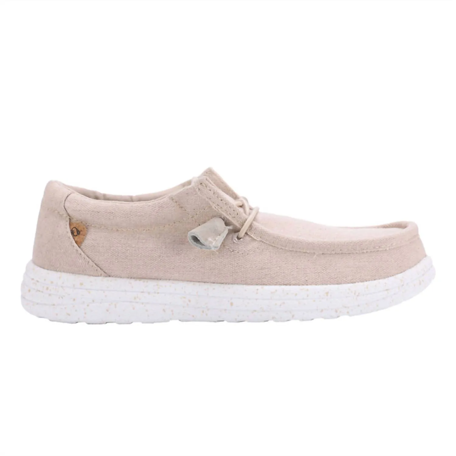 Paula Elastic Tie Loafer In Beige